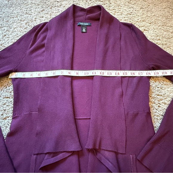White House Black Market Plum/Burgundy Cardigan - Picture 6 of 11